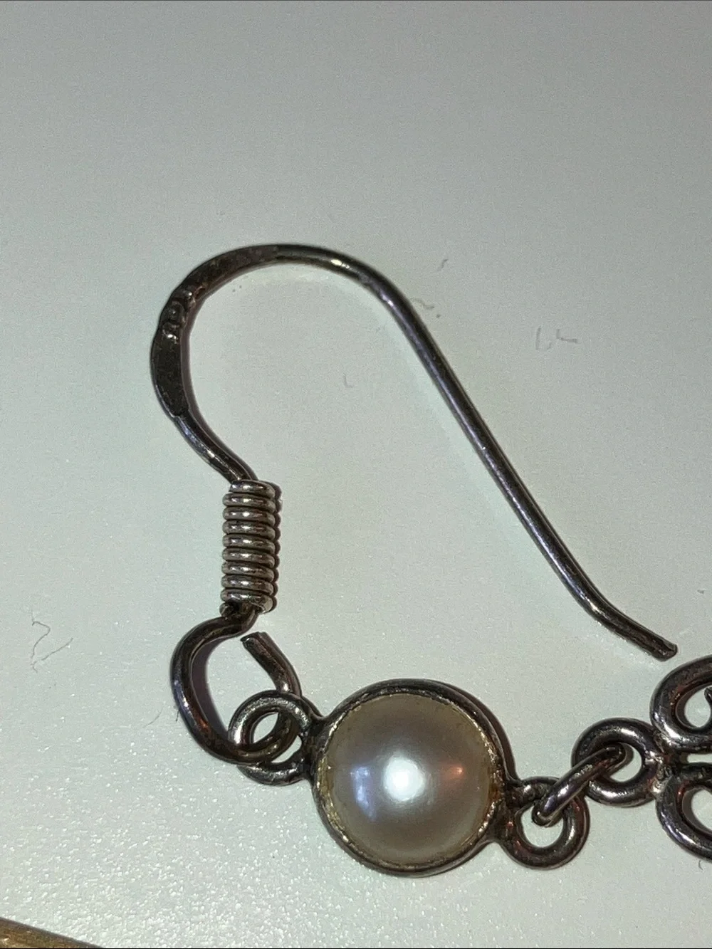 Pearl Cascade Chandelier Earrings  Sterling Silver Finish